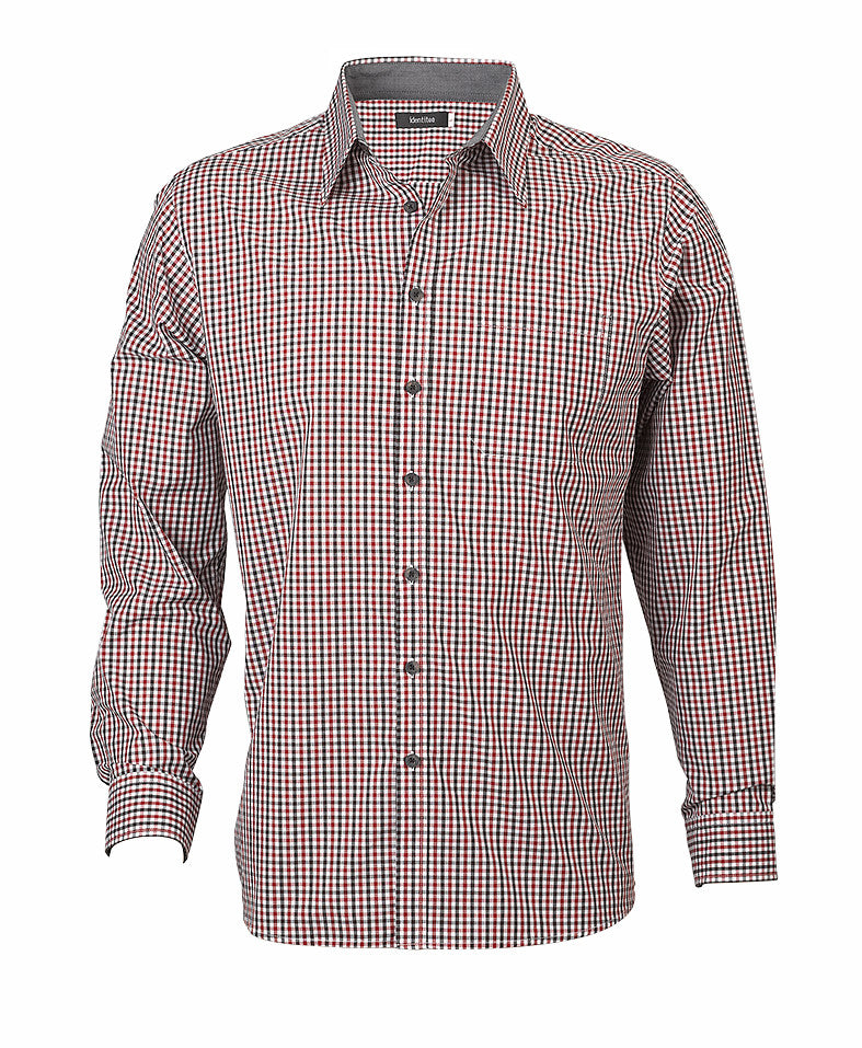 ACTIV EMBROIDERY DESIGNS. UNIFORMS. HUDSON LONG SLEEVE SHIRT. MENS.