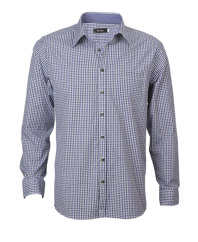 ACTIV EMBROIDERY DESIGNS. UNIFORMS. HUDSON LONG SLEEVE SHIRT. MENS.