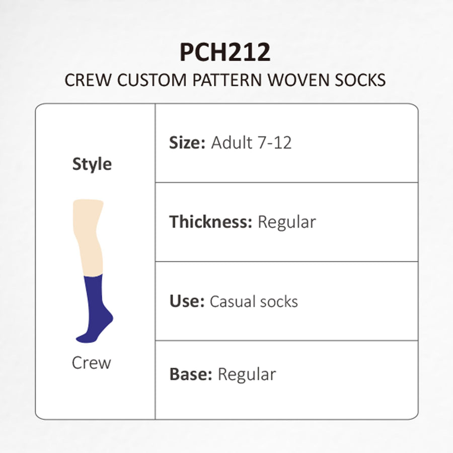 Crew Custom Pattern Woven Socks