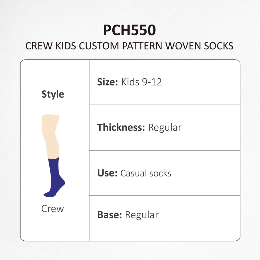 Crew Kids Custom Pattern Woven Socks