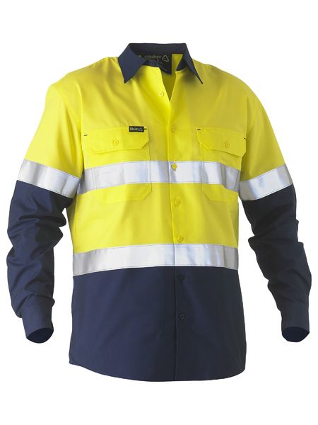 Recycle Taped Two Tone Hi Vis L/S Drill Shirt