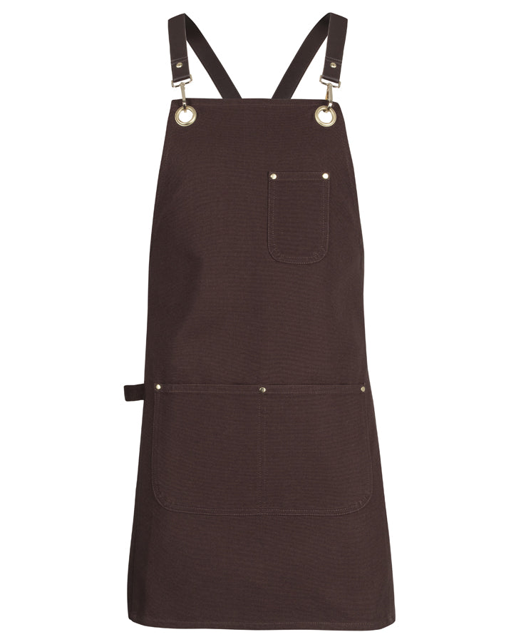 Brass Eyelet Canvas Apron with PU Strap (65x75)