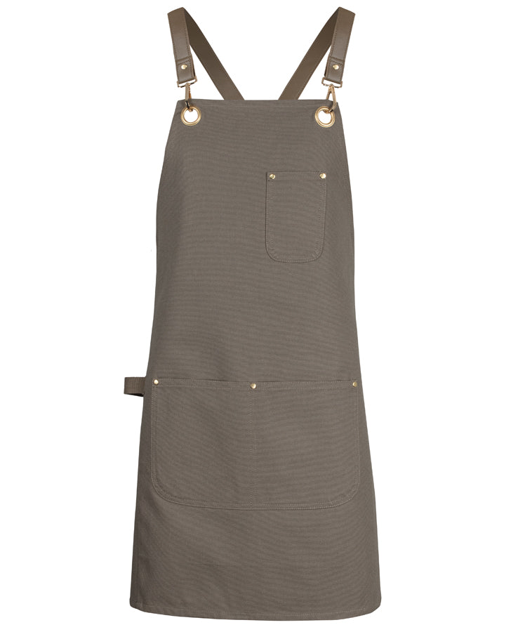 Brass Eyelet Canvas Apron with PU Strap (65x75)