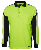 JB WEAR Hi Vis L/S Arm Panel Polo