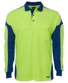 JB WEAR Hi Vis L/S Arm Panel Polo