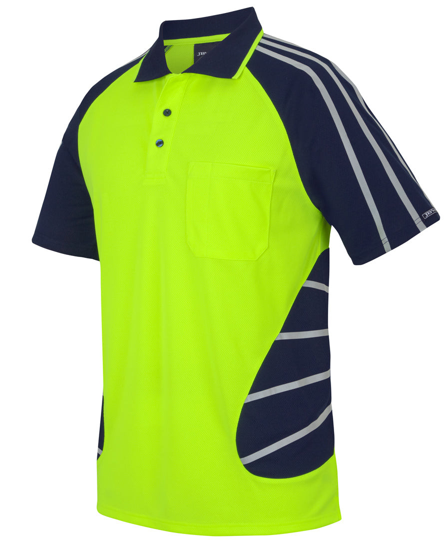 JB's Street Spider Polo with Reflective Transfer rint Stripes