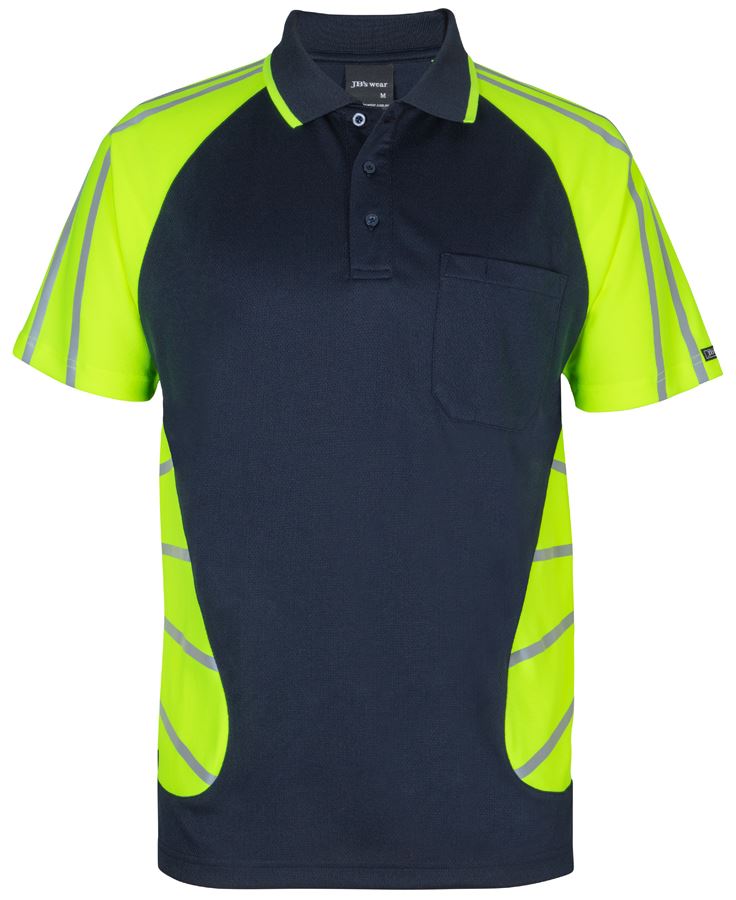 JB's Street Spider Polo with Reflective Transfer rint Stripes