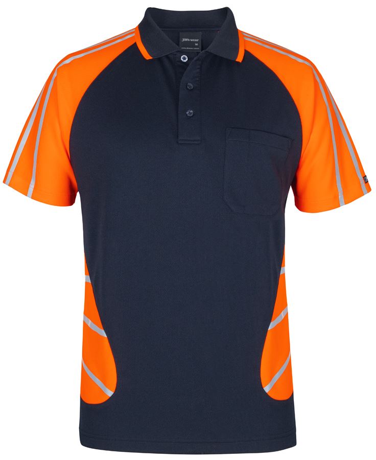 JB's Street Spider Polo with Reflective Transfer rint Stripes