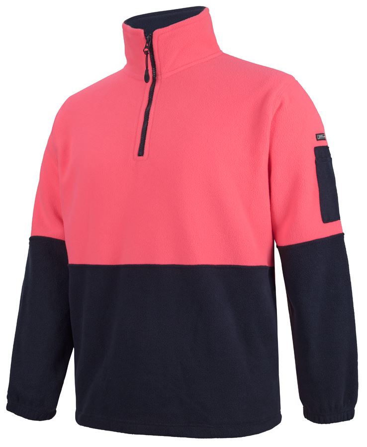 Hi Vis 1/2 Zip Polar Fleece