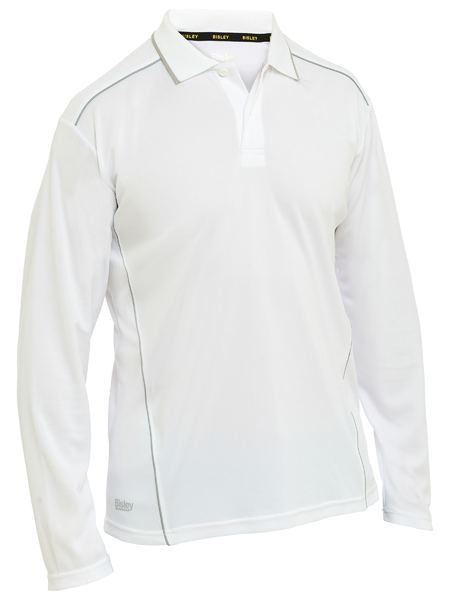 Cool Mesh Long Sleeve Polo With Reflective Piping (Mens)