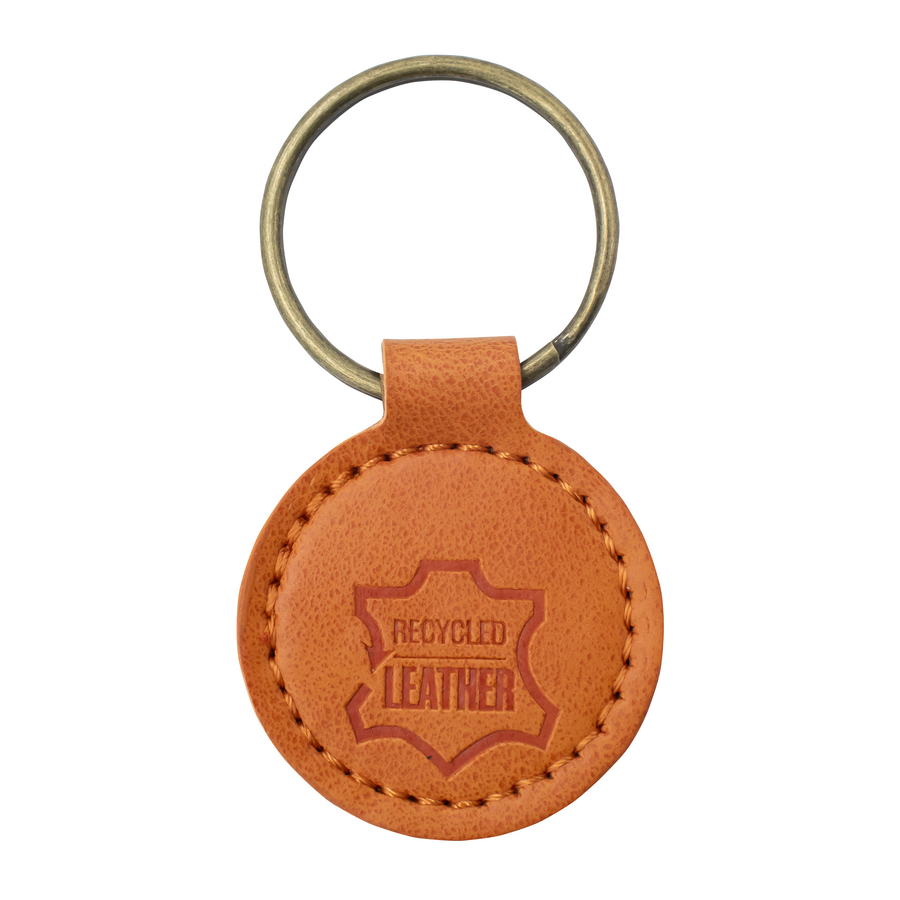 London Recycled Leather Keyring