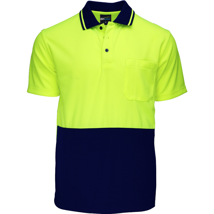 Budget Hi-Vis Polo With Full Colour Transfer Printing