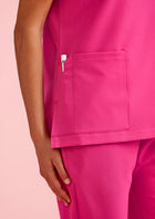 Womens Pink Breast Cancer Foundation V-Neck Scrub Top