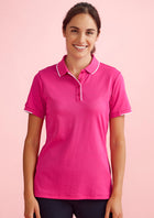 Womens Pink Breast Cancer Foundation Short Sleeve Polo