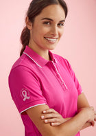 Womens Pink Breast Cancer Foundation Short Sleeve Polo