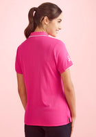 Womens Pink Breast Cancer Foundation Short Sleeve Polo