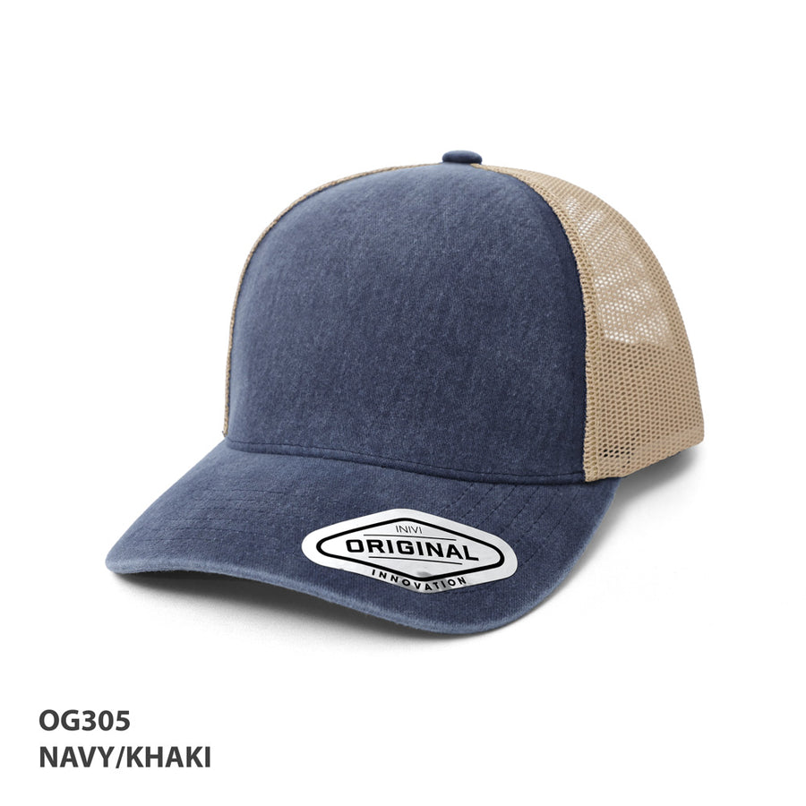 Seamless Front Washed Mesh Cap
