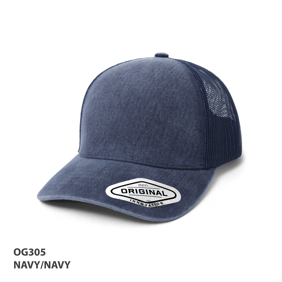 Seamless Front Washed Mesh Cap