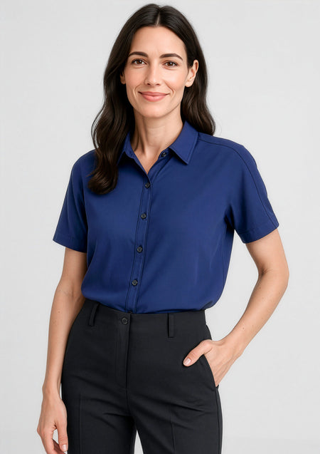 Dahlia Eco Short Sleeve Blouse (Womens)