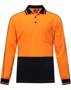 Hi-Vis Sustalnable Cool-Breeze Safety L/S Polo