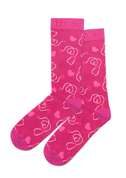 Unisex Pink Happy Feet Comfort Socks (pair)