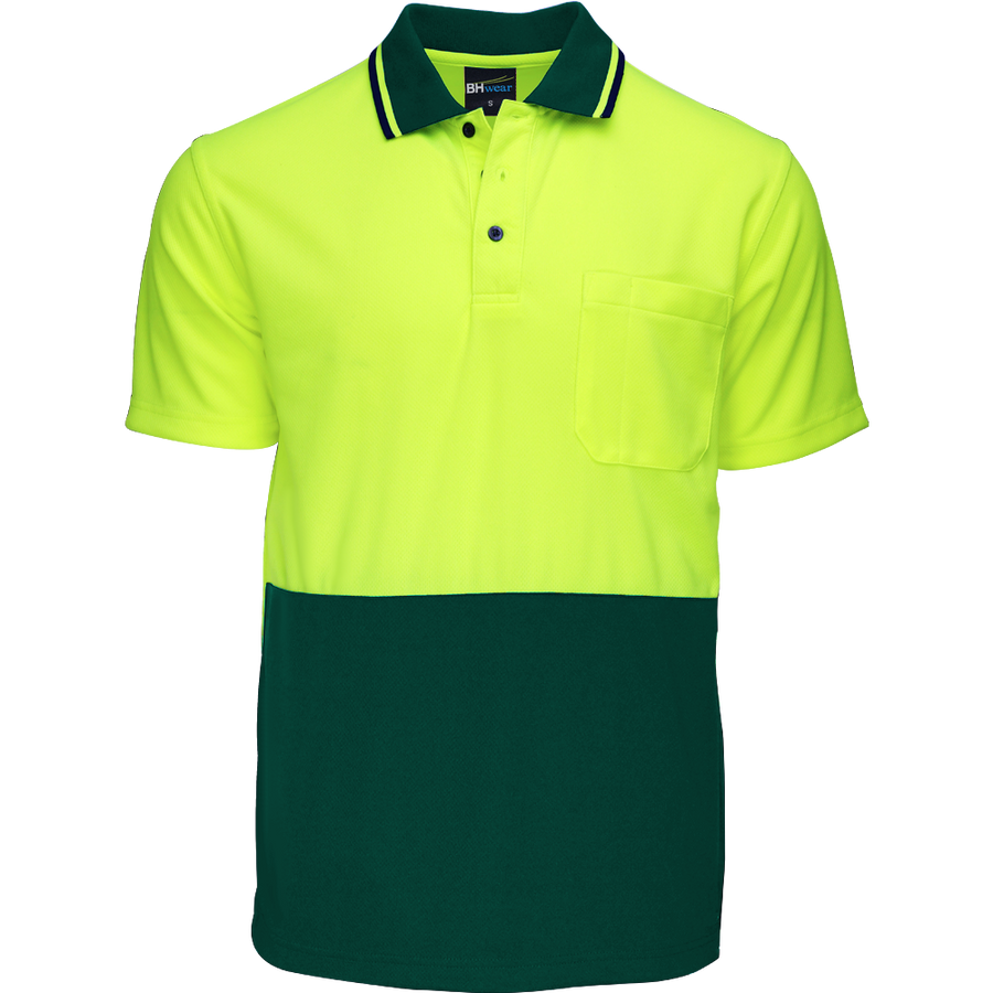 Budget Hi-Vis Polo With Full Colour Transfer Printing