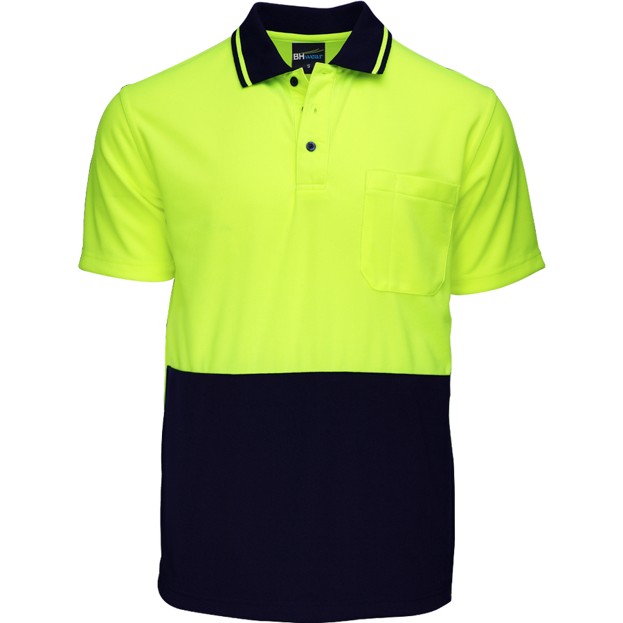Budget Hi-Vis Polo With Full Colour Transfer Printing