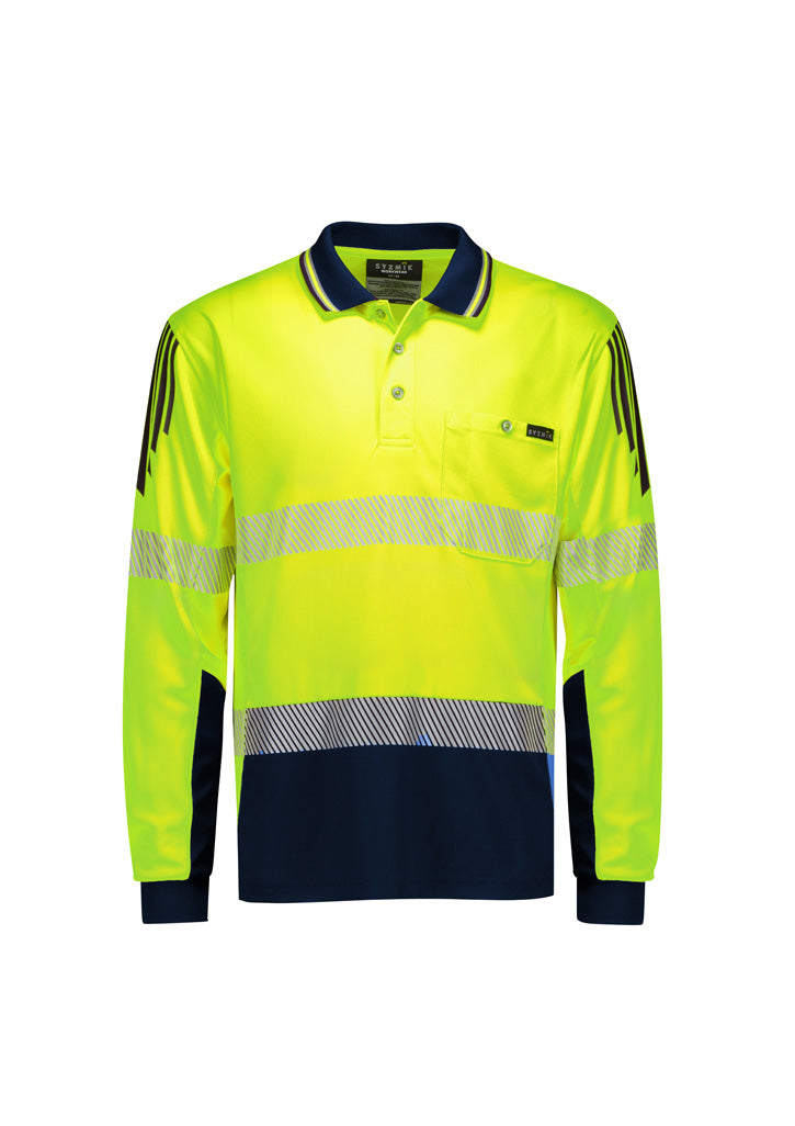 Hi Vis Flux Segmented Tape L/S Polo (Mens)