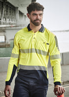 Hi Vis Flux Segmented Tape L/S Polo (Mens)