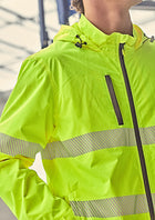 Unisex Super Light Segmented Tape Packable Rain Jacket