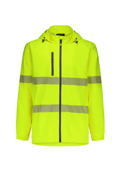 Unisex Super Light Segmented Tape Packable Rain Jacket