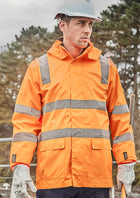 Unisex Hi Vis VIC Rail 4 In 1 Waterproof Jacket