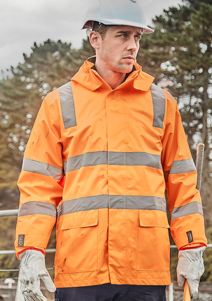 Unisex Hi Vis VIC Rail 4 In 1 Waterproof Jacket