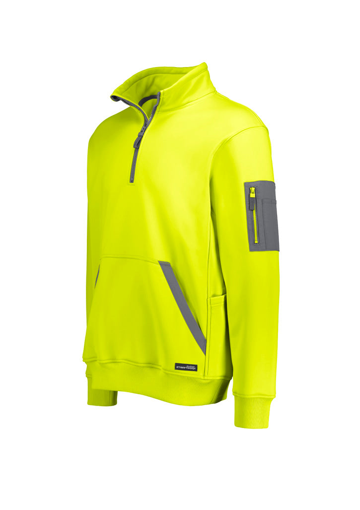 Unisex Streetworx Water Resistant 1/4 Zip Pullover (Hi-Vis & Navy,Black)