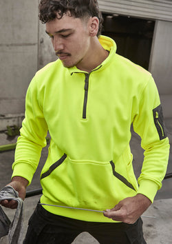 Unisex Streetworx Water Resistant 1/4 Zip Pullover (Hi-Vis & Navy,Black)