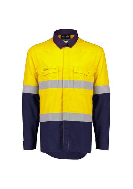 ZW180 Orange Flame Lightweight Ripstop Shirt - Hoop Taped (Mens)