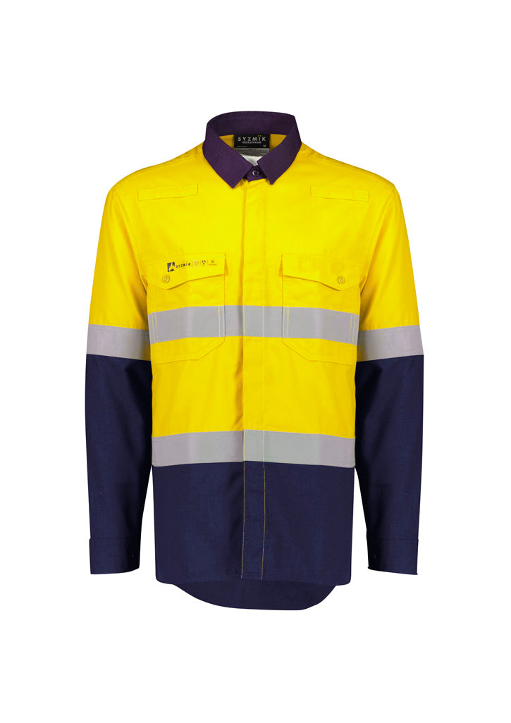 ZW180 Orange Flame Lightweight Ripstop Shirt - Hoop Taped (Mens)