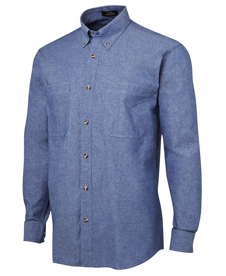 Long Sleeve Cotton Chambray Shirt (Mens)