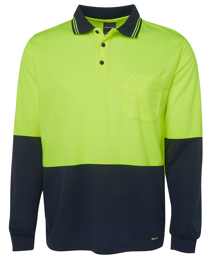 Hi Vis L/S Traditional Polo