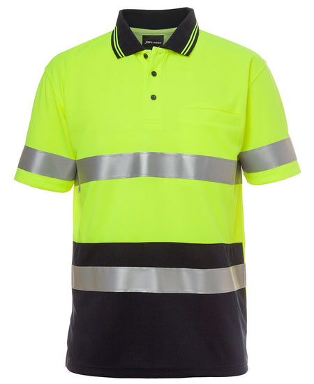 Hi Vis S/S Non Cuff (D + N) Traditional Polo (Unisex)