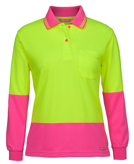 JB WAER 6LHCL, Hi Vis L/S Comfort Polo (Ladies)