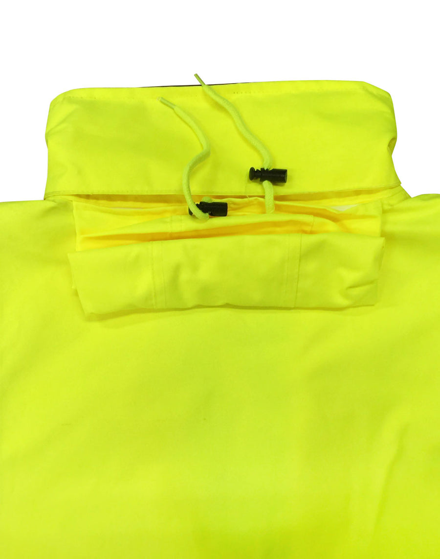 Hi Vis 3 In 1 Rainproof Safety Jacket With Detachable Vest