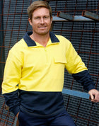 Hi Vis Cotton Fleecy Sweat Shirt With Chest Pocket