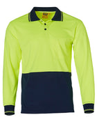 Hi Vis L/S CoolDry Micro-Mesh Safety Polo (Mens)