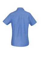 ACTIV EMBROIDERY DESIGNS.UNIFORMS.WORKWEAR.LADIES WRINKLE FREE CHAMBRAY SHORT SLEEVE SHIRT