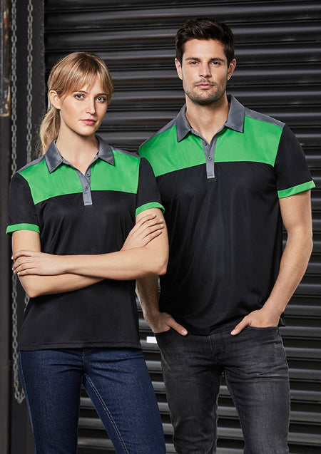 ACTIV EMBROIDERY DESIGNS. MENS CHARGER POLO