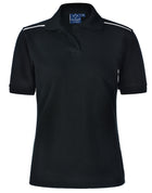 Cambridge Cotton Contrast Piping Short Sleeve Polo (Ladies)