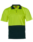 Hi Vis S/S CoolDry Micro-Mesh Safety Polo (Mens)