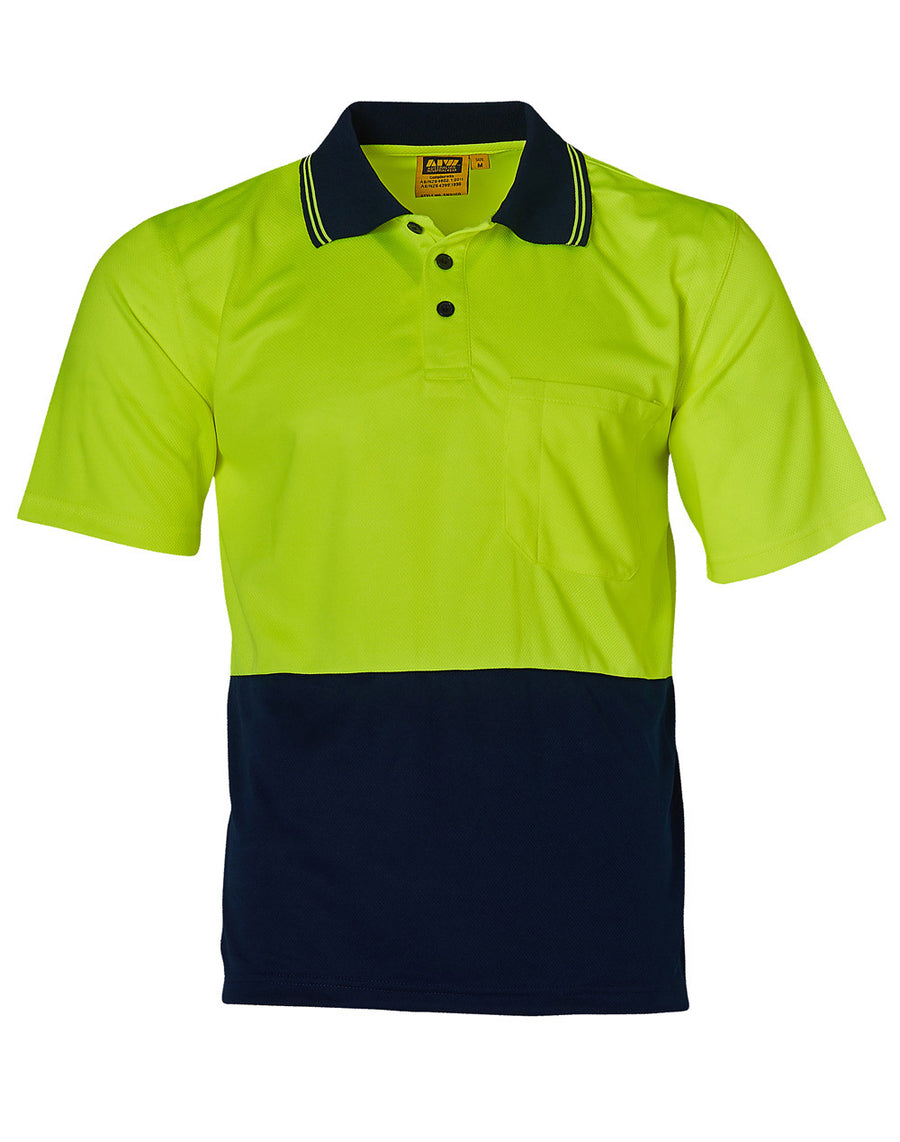 Hi Vis S/S CoolDry Micro-Mesh Safety Polo (Mens)