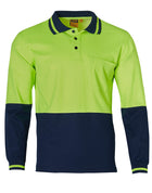 SW11, Hi Vis TrueDry Cotton Back L/S Safety Polo (Mens)